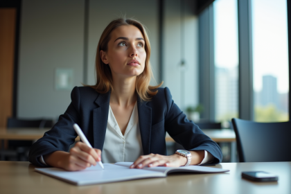 Jeune femme professionnelle en formation en entreprise